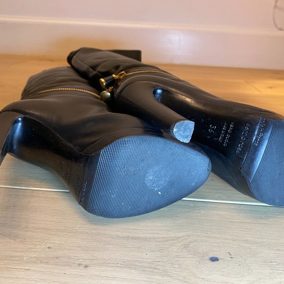 Sergio Rossi Black Leather Knee High Boots  (Size 36) - Brand new No Box - Picture 7 of 7